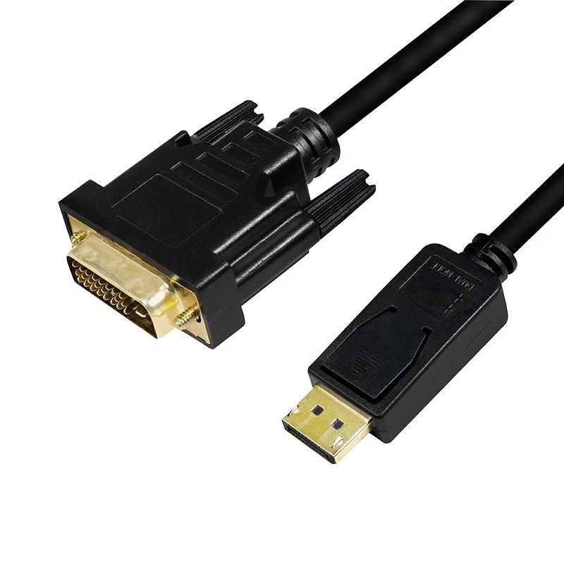 Videokabel-Adapter LogiLink CV0131 2 m DisplayPort DVI Schwarz