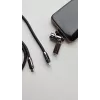 2in1 USB-C Kabel 1m schwarz