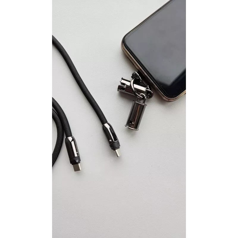 2in1 USB-C Kabel 1m schwarz