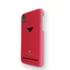 Kartenfach-Backcover VixFox für Samsung S9 — rubinrote Schutzhülle mit Kartenfach
