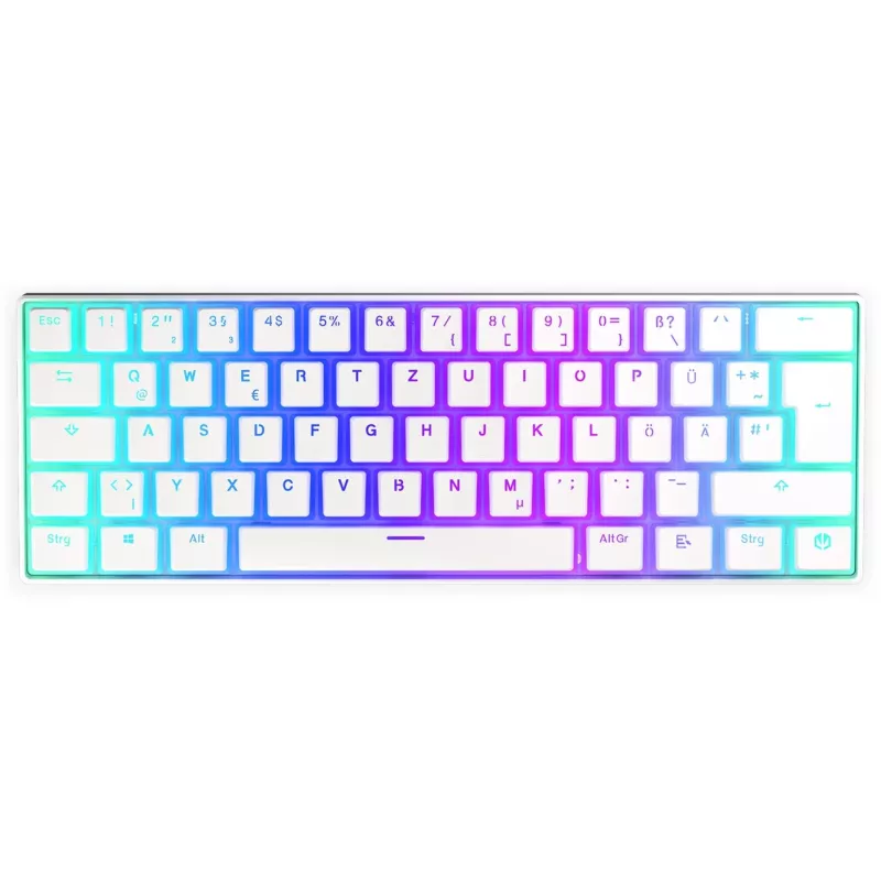 Thock Compact Wireless Pudding Onyx White, Gaming-Tastatur Weiß, DE-Layout, Kailh Box Red