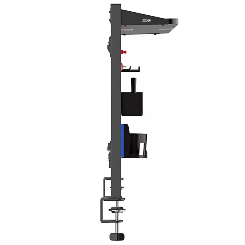Ergo Office ER-300 B Tischtrennwand / Organizer, 1295 x 242 x 726 mm, Stahl, max. Belastung 10 kg, Schwarz