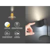 Beper P201UTP304 aufladbare LED-Lampe mit magnetischem Fuß, Klemme und Wandhalterung, 2,3 W, dimmbar, schwarz