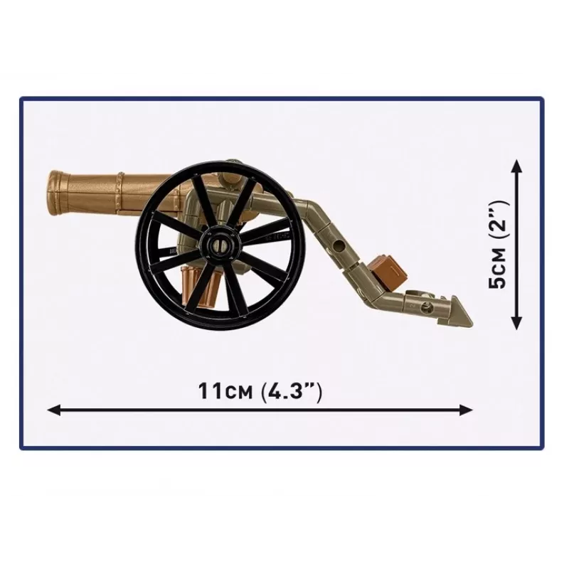 Französischer Artillerist mit Kanone Bausteinset, 97 Teile