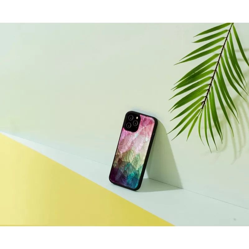 iKins Schutzhülle für Apple iPhone 12 Pro Max — Wasserblumen-Design, schwarz