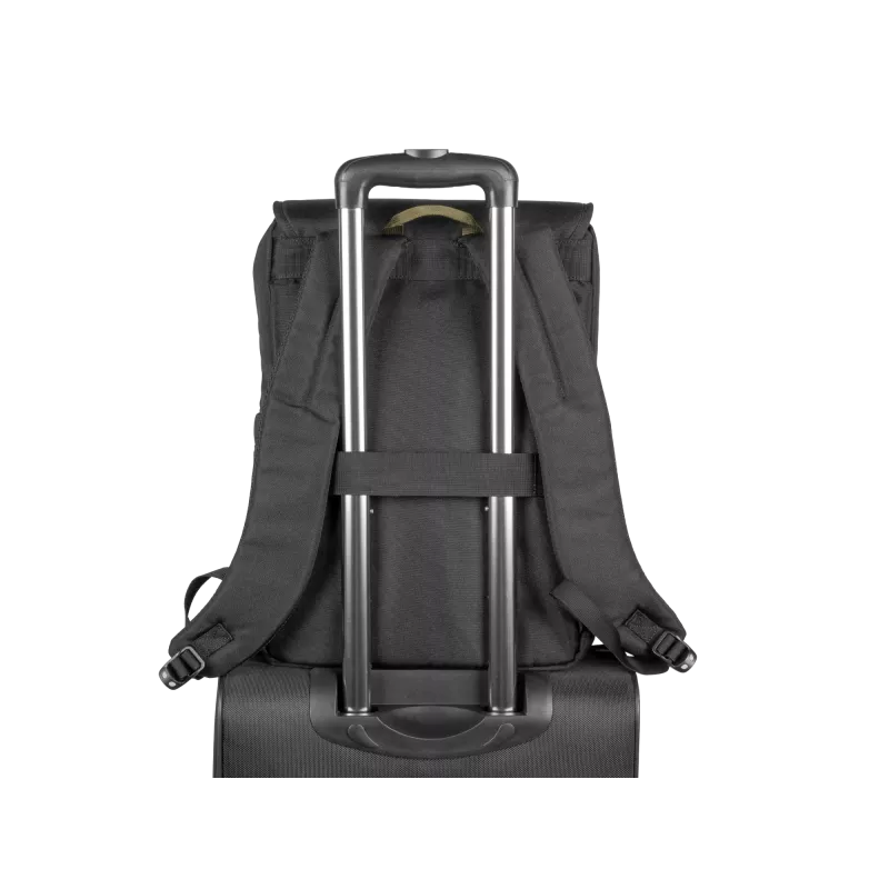 NATEC Niala NTO-2239 Laptop-Rucksack 39,6 cm (15,6 Zoll), 18 L, spritzwassergeschützt, recyceltes Polyester, Schwarz/Dunkelgrün