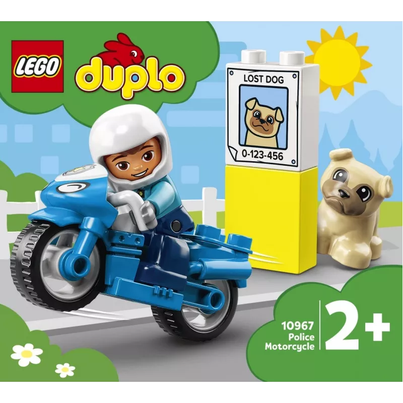 Spielzeug-Motorrad-Set LEGO Duplo Polizei 10967 mit beweglichen Rädern und Polizeifigur