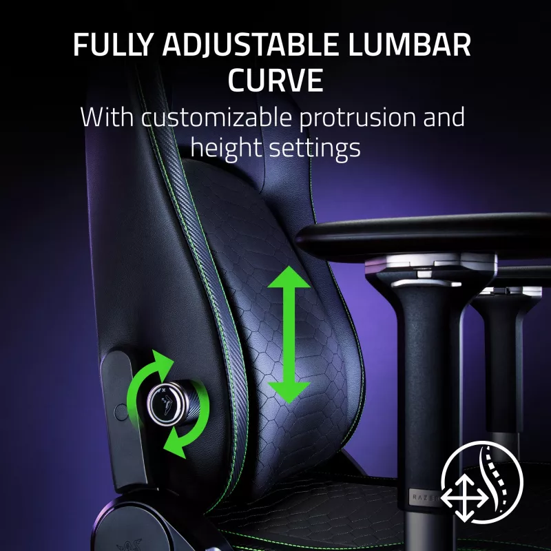 Gaming-Sessel Razer Iskur V2 gepolsterte Sitzfläche schwarz