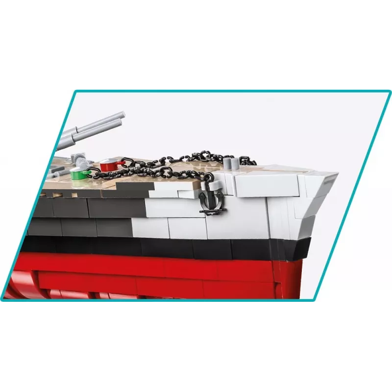 COBI 4839 Historical Collection Schlachtschiff Tirpitz Klemmbausteinset, 2810 Elemente, 1:300
