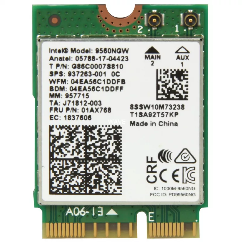 Intel Wireless-AC 9560 - Netzwerkadapter - M.2 2230 - 802.11b, 802.11a, 802.11g, 802.11n, 802.11ac, Bluetooth 5.0