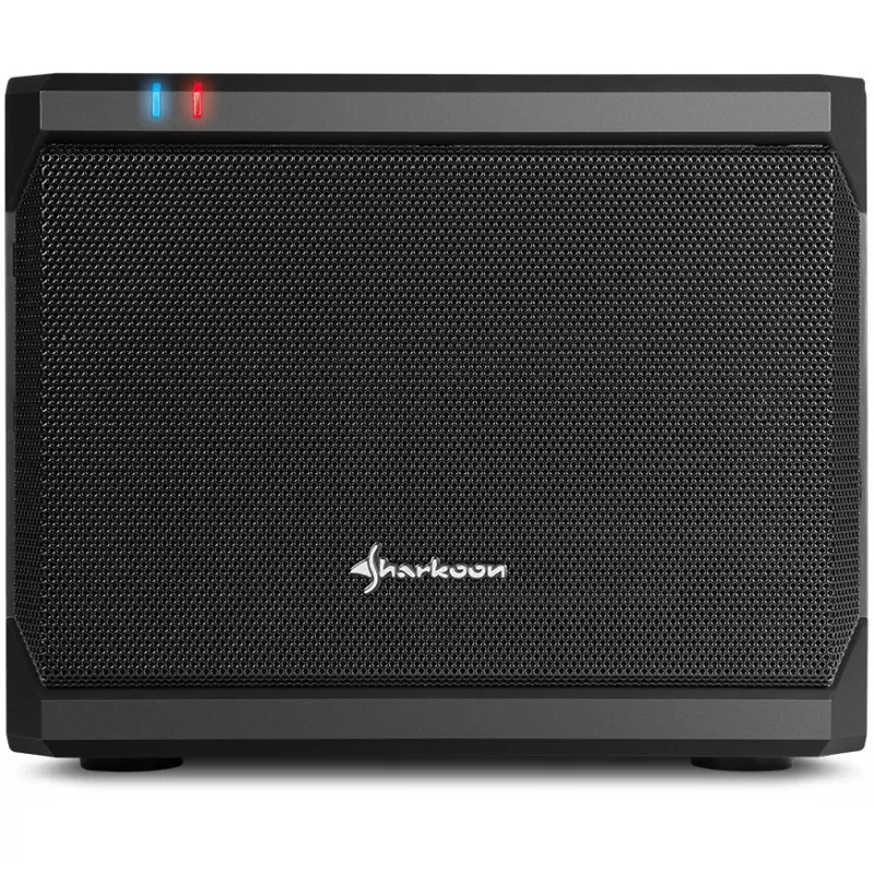 Sharkoon QB One Schwarz - Midi/Minitower ITX, Mini-ITX 3,5 - PC-/Server Netzteil Kühler - USB, USB 2.0, USB 3.0