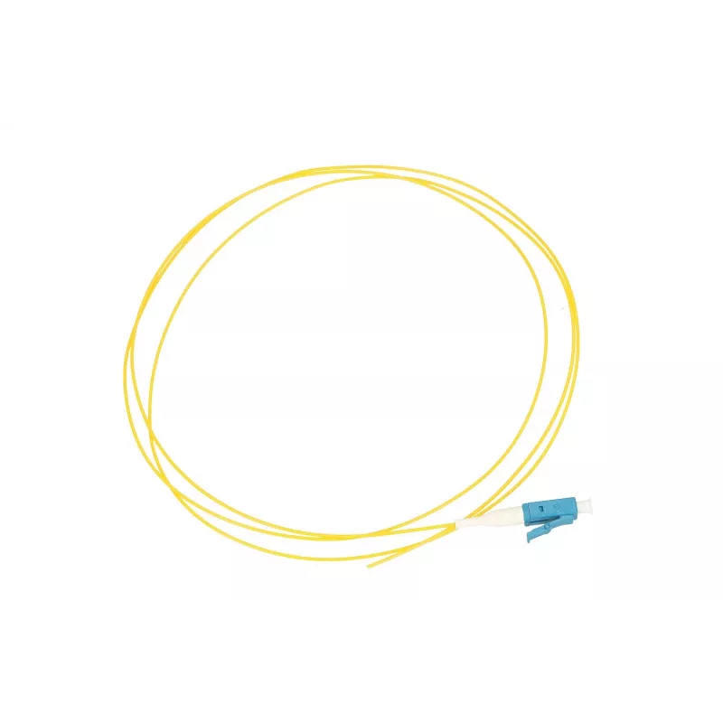 Extralink LC/UPC Pigtail, Singlemode G.652D, 900 µm PVC, 1 m, FTTH, gelb