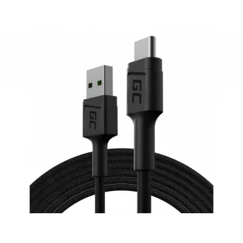 USB-Kabel Green Cell KABGC22 USB 2.0 1,2 m USB A USB C Schwarz