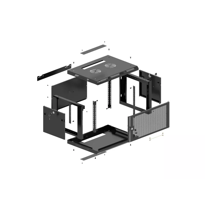 19-Zoll-Wandgehäuse 9HE 600x600 schwarz
