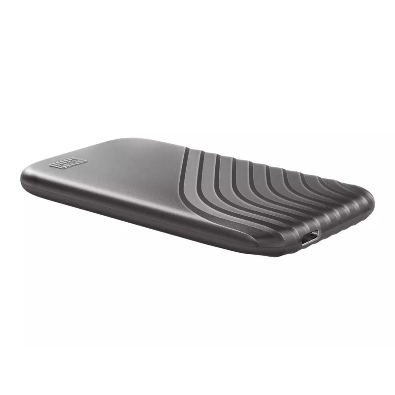 WD My Passport SSD WDBAGF0040BGY – SSD – verschlüsselt – 4 TB – extern (tragbar) – USB 3.2 Gen 2 (USB-C-Anschluss) – 256-Bit-AES – Grau