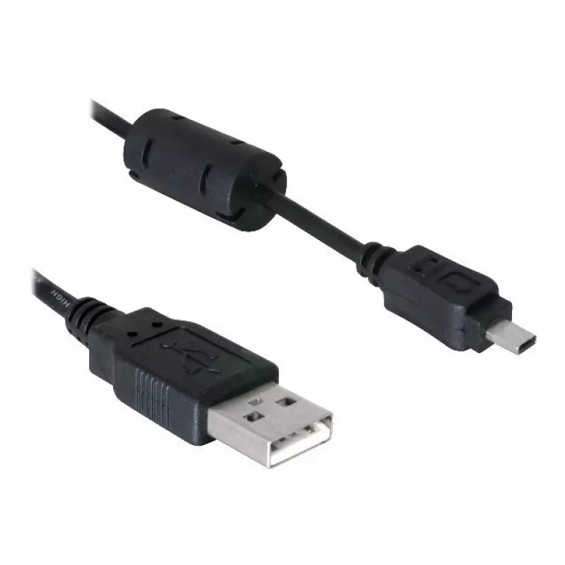 DeLOCK 82414 USB-Kabel auf Digitalkamera-Anschluss (Nikon 8-Pin UC-E6), 1,83 m, Schwarz