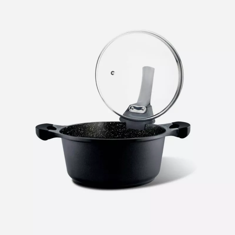 Stieltopf Pensofal Saxum 20 cm mit Glasdeckel — Pensofal Saxum 20cm Stieltopf