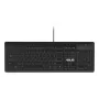 Kabelgebundene Full-Size-Tastatur ASUS KU100 Schwarz, estnisches Layout, USB Typ-A, 2 m Kabel