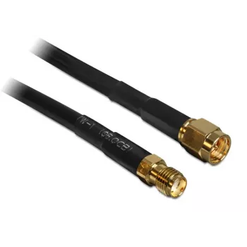 Koaxialkabel DeLOCK 10m SMA m/f CFD200 Schwarz