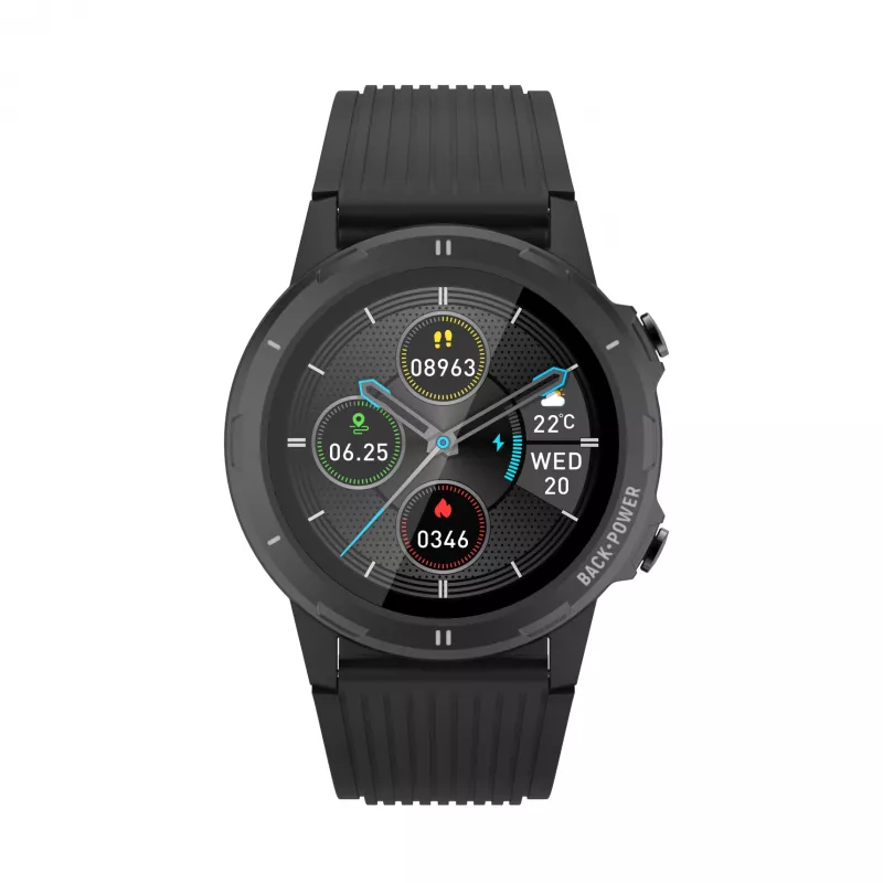 Denver SW-351 Smartwatch, 1,3″ IPS-Touchscreen, Pulssensor, IP68, Bluetooth, schwarz