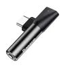 Baseus Audio Adapter USB-C auf Miniklinke 3,5 mm + USB-C (schwarz)