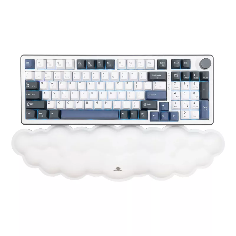White Shark KP-012 Cumulus Cloudy Tastatur-Handballenauflage, Weiß