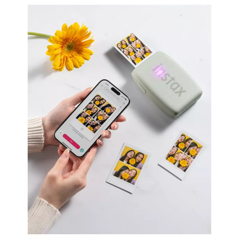 Fujifilm instax mini Link 3 EX D 16832156 Drucker, 800 x 600 DPI, Drucke 6,2 x 4,6 cm, Bluetooth, Salbeigrün