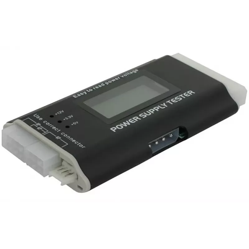 DeLOCK 18159 Netzteiltester III für ATX/BTX/ITX, Schwarz/Weiß