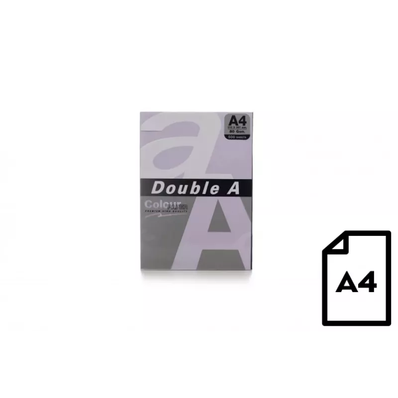 Farbiges Papier Double A, 80 g/m², A4, 100 Blatt, Rainbow 3, 5 Farben