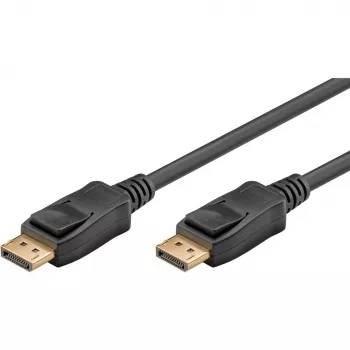 Kabel DisplayPort Stecker > DisplayPort Stecker, 8K / 120Hz (schwarz, 5 Meter, 40 Gbit/s, DisplayPort 2.0 / 2.1)