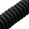 Sharkoon SGK50 Aviator Spiralkabel für SKILLER SGK50, USB-A auf USB-C, 1,85 m, Titan/Schwarz