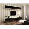 Cama Wohnzimmer-Schrankset VIGO 13 weiß/schwarz glänzend