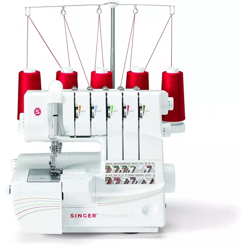 Overlock Singer 14T968 Nähmaschine, elektrischer Strom, weiß