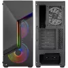 Aerocool Scape-G-BK-v2 Midi-Tower, Tempered Glass, FRGB - schwarz