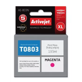 Activejet AE-803N Tinte, Ersatz für Epson T0803, Supreme, 13,5 ml, magenta
