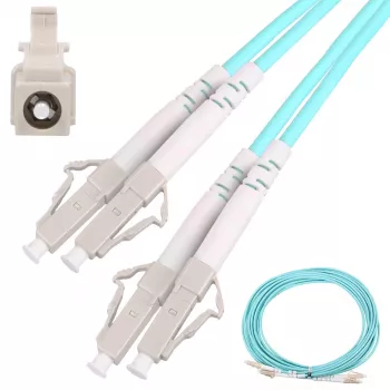 Extralink LC/UPC zu LC/UPC Glasfaser-Patchkabel, Multimode OM3, Duplex, 3 mm Mantel, 2 m