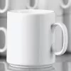 Esmeyer Diane 402-316 Porzellan-Kaffeetasse 280 ml, Weiß, 6er-Set