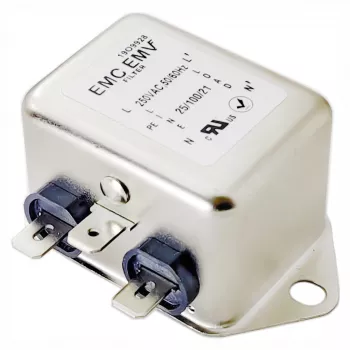 Akyga EN2090-3-F einphasiger EMI-Filter, 3 A, 120–250 V AC, 50/60 Hz, 6,3-mm-Anschlüsse