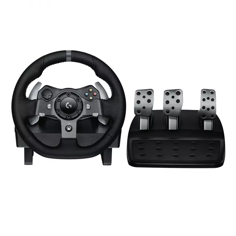 Logitech G920 Driving Force Rennlenkrad mit Pedalen für Xbox One und PC, USB, Schwarz (941-000123)