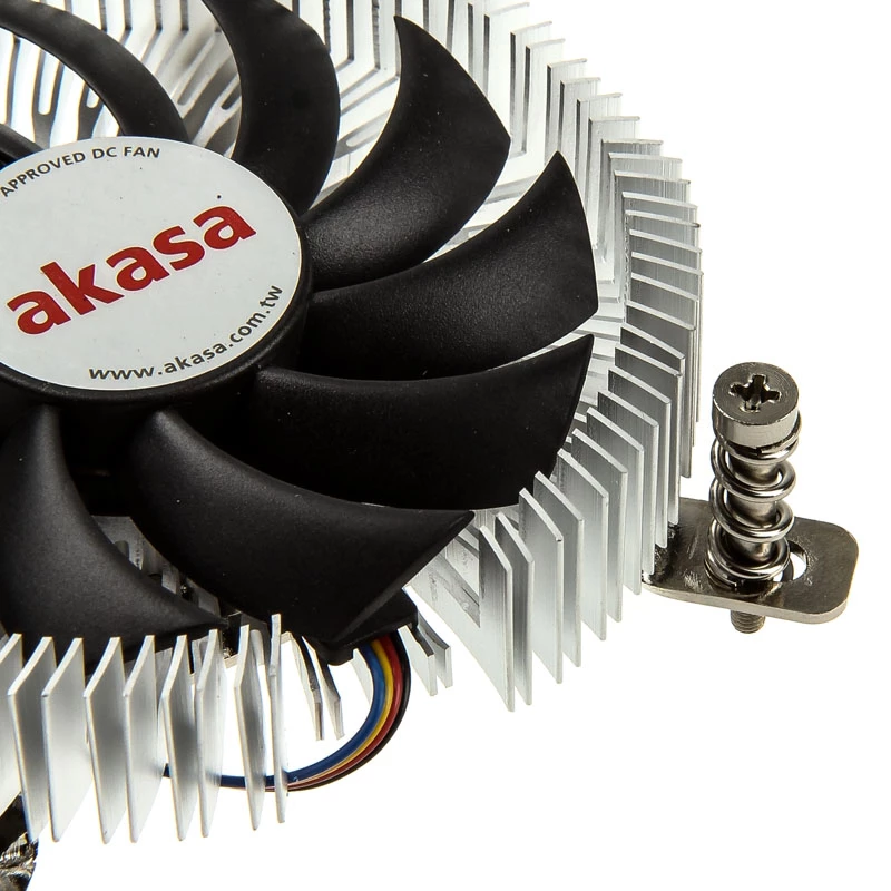 Akasa AK-CC7129BP01 Low-Profile-CPU-Kühler, 75 mm, LGA775/LGA1156/LGA1155/LGA1150, Aluminium