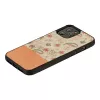 Schutzhülle man and wood für iPhone 12 Pro Max – pinke Blume auf Schwarz