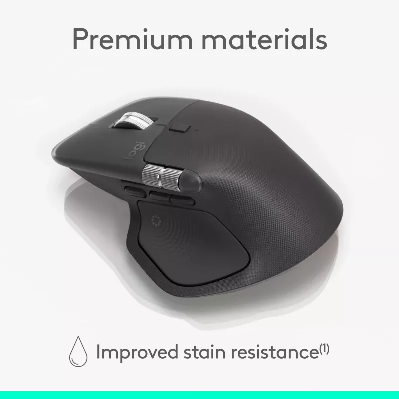 Logitech MX Master 4 for Business Maus – Kabellos + Bluetooth, 8000 DPI, Graphit | Logitech