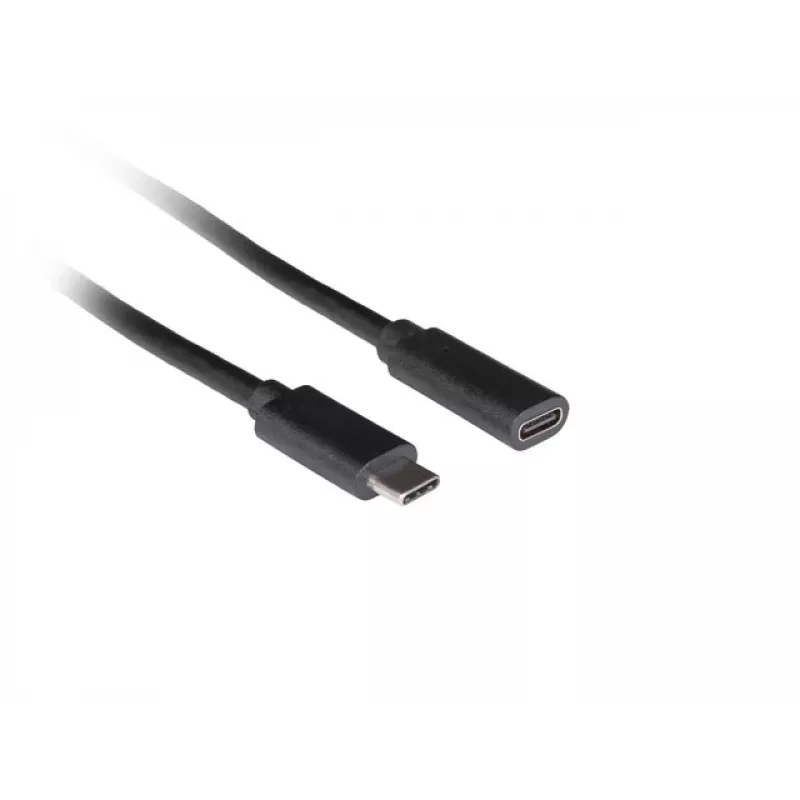 USB-C-auf-USB-C-Kabel LANBERG CA-USBE-20CC-0005-BK, USB 3.2 Gen 1 (5 Gbit/s), 0,5 m, schwarz