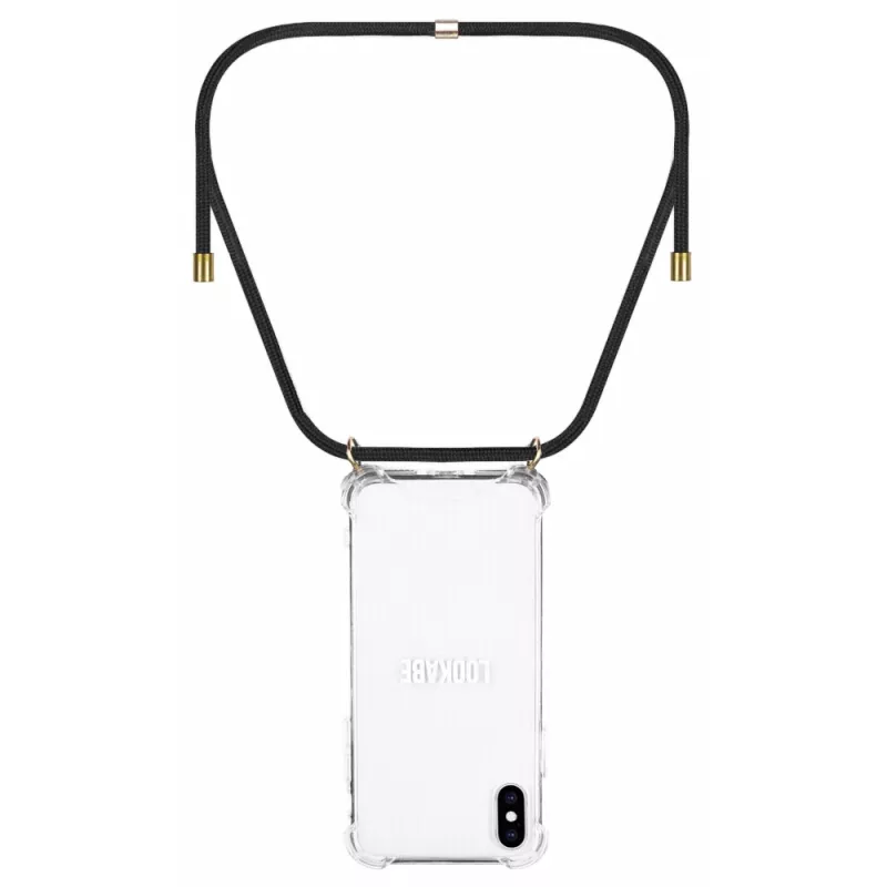 Lookabe Halsketten-Handyhülle für iPhone XS Max, Gold/Schwarz