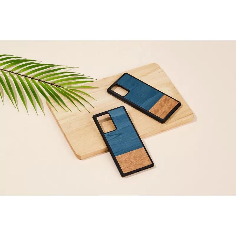 Smartphone-Hülle man and wood Galaxy Note 20 Denim Schwarz – schützende Hülle im Denim-Stil