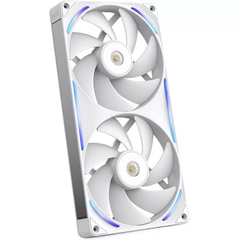 NZXT F280X RF-U28PN-W1 RGB 280-mm-Gehäuselüfter, 140 mm, 2400 U/min, 41 dB, weiß