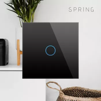 Touch-Schalter Spring Einweg Glas Schwarz — Modell 0