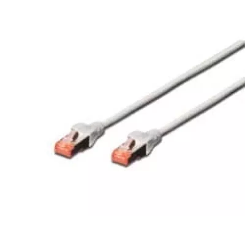 DIGITUS CAT6 S/FTP Patchkabel, 15 m, Grau, 5er-Pack
