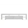 Cama Meble TORO 200 TV-Lowboard, grau/weiß Hochglanz