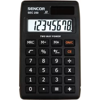 SENCOR SEC 250 Taschenrechner, 8-stelliges LCD, Dual-Power